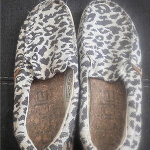 Hey Dude Black and White Patterned Loafers